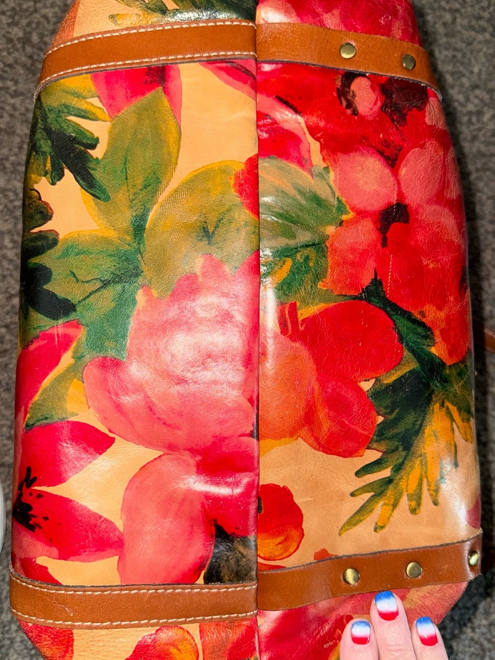 Patricia Nash Tote, Wallet And Dusty. Hand Painted, Italian Leather EUC - Picture 8 of 10